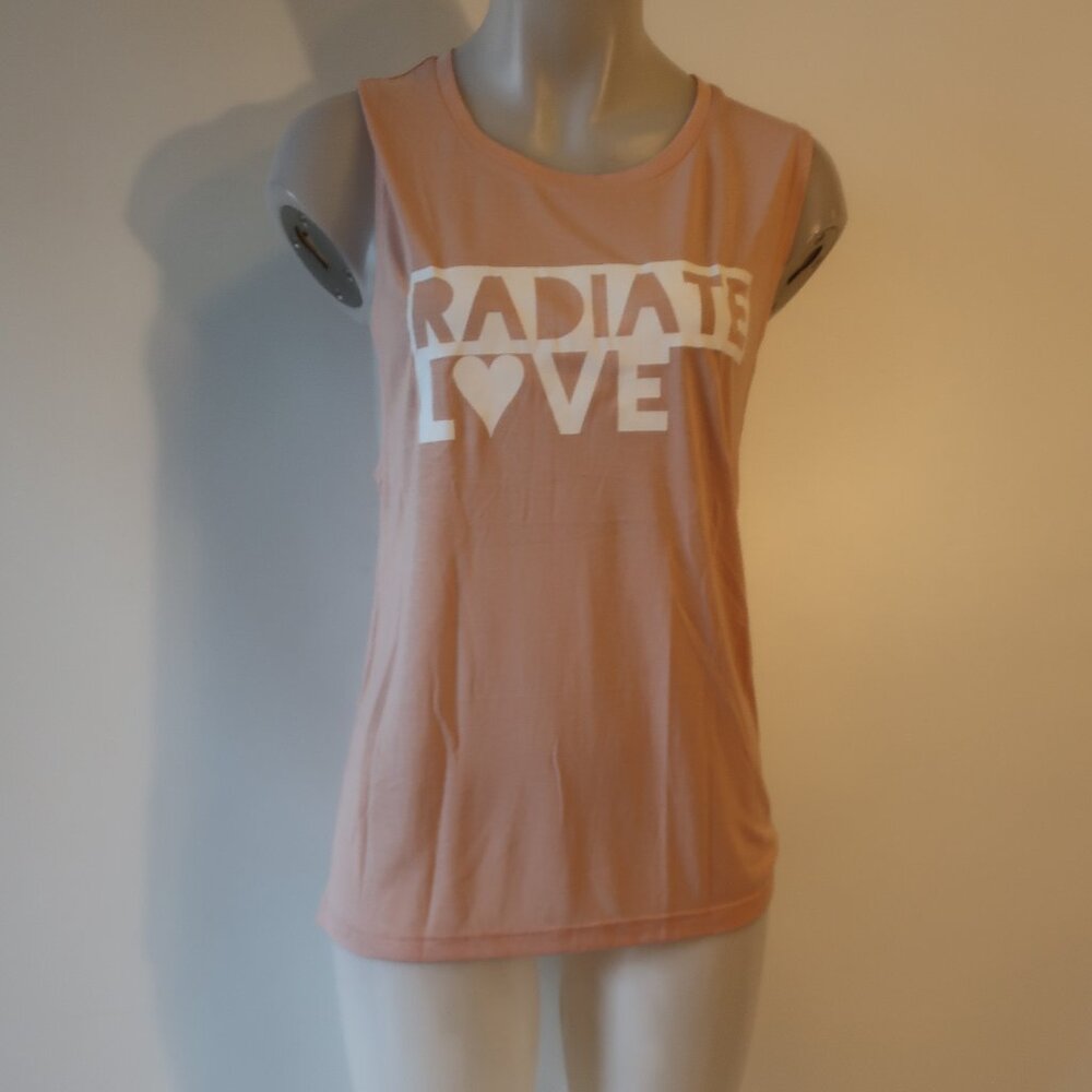 NWT Womens Luciana "Radiant Love" Peach Tank Top S